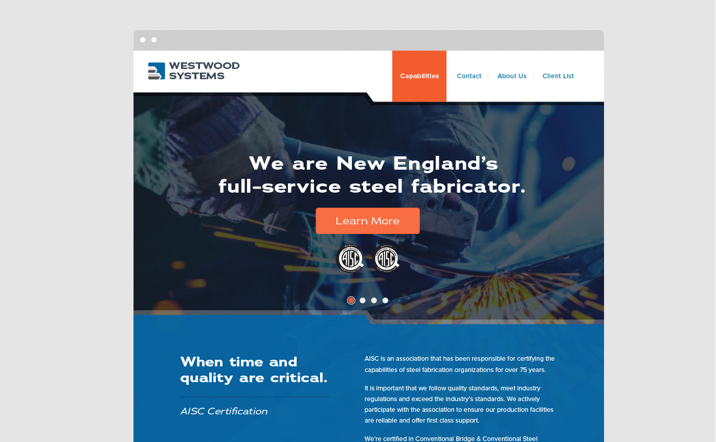 website mockup