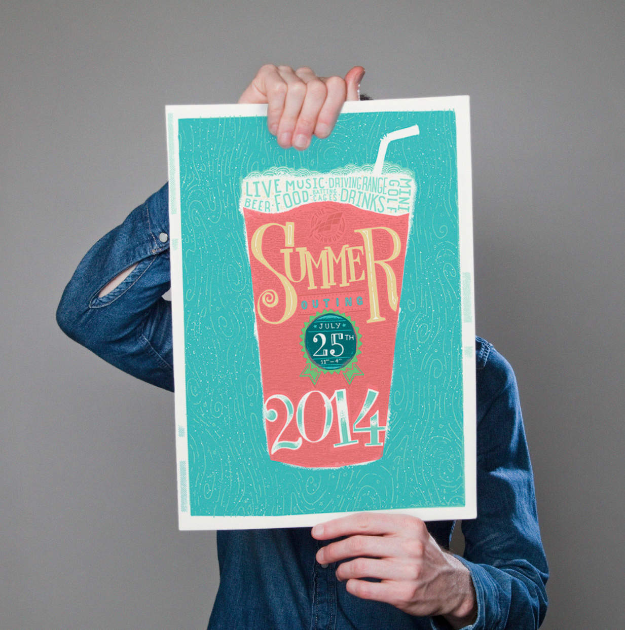Holding Summer Outing Poster